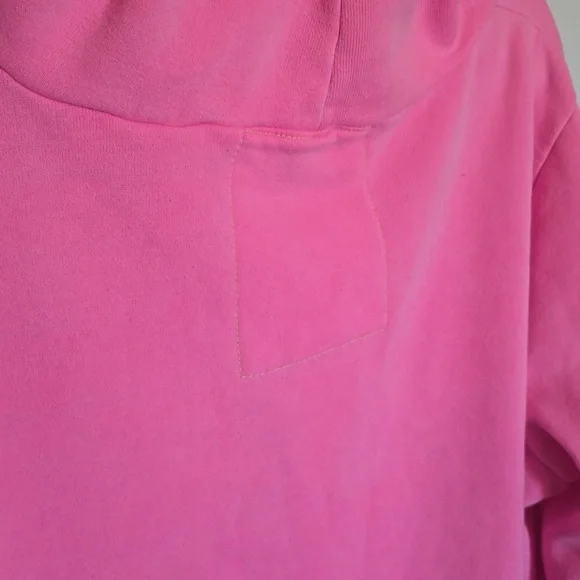 Aviator Nation 5 Stripe Zip Up Hoodie Sweatshirt - Neon Pink - Unisex XL - Picture 5 of 11